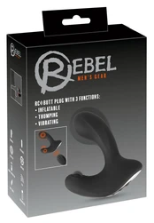 Rebel rc Butt Plug with 3 func Vibruojantis analinis dildo kaina