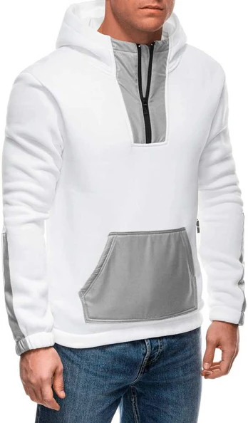 men's hoodie baltas ombre
