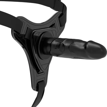 FETISH SUBMISSIVE HARNESS - REALISTIC Juodas SILICONE 15 CM