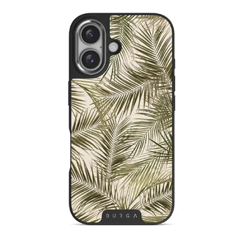 Happy Place - Palm iPhone 16 Plus Case, Elite Dark (MagSafe) / Silver