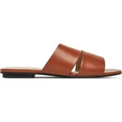 Šlepetės Calvin Klein Flat Slide - Lth 2 Straps HW0HW02365 Ruda