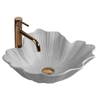 Pastatomas Praustuvas Rea Flower Grey Pilka, 47,5X40X17Cm