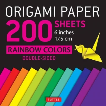 Origami Paper 200 sheets Rainbow Colors 6" (15 cm)