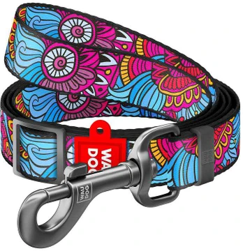 Waudog nailoninis pavadėlis šunims, "Summer" pattern, 20 mm pločio, ilgis 152-183 cm