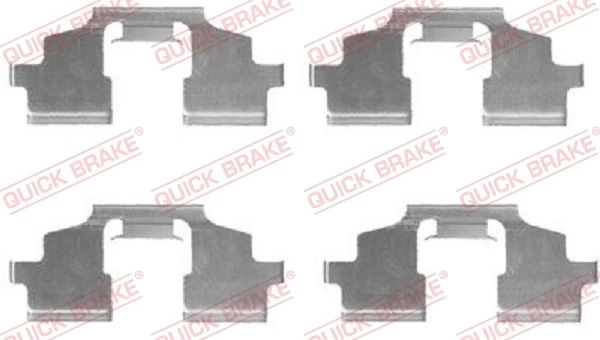 Priedų komplektas, diskinių stabdžių trinkelės QUICK BRAKE 109-1675