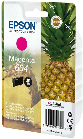 Epson 604 'Ananas' Tinte Single Pack Magenta mit RF/AM Tag