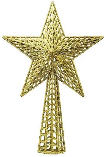 Fiesta Topstjerne til juletræ med guld glimmer