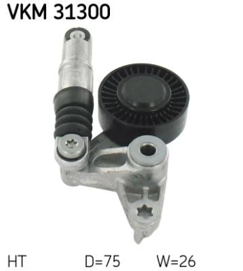 diržo įtempiklis, V formos rumbuotas diržas SKF VKM 31300