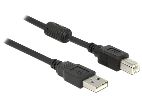 USB Delock - USB-B 1 m juodasis kabelis (83566)