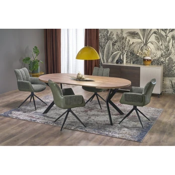 PERONI extension table, walnut / black