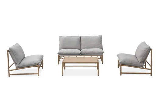 Lauko baldų komplektas Makani Caffe, Grey/Beige
