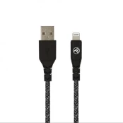 Tellur Green Data cable USB to Lightning 2.4A 1m nylon black kaina