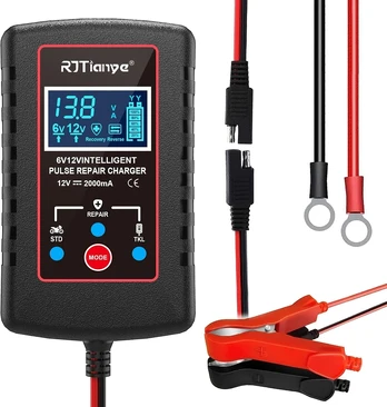 FIRE BULL akumuliatorių įkroviklis 6 V/12 V 2 A su LCD ekranu 31838-0117
