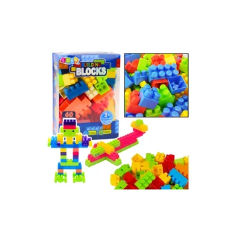 Lean Toys BUILDING BLOCKS IN EDUCATIONAL BOX 60 ELEMENTS.