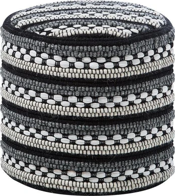 Beliani GUNTUR vilnonis pufas, juodas/baltas