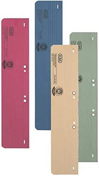 Elba segtuvas su skylutėmis, skirtas din a4 ir folio formatams, perdirbtas kartonas, raudonas, 25 vnt.