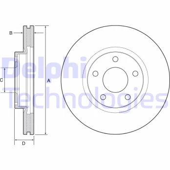 Stabdžių diskas DELPHI BG4562C