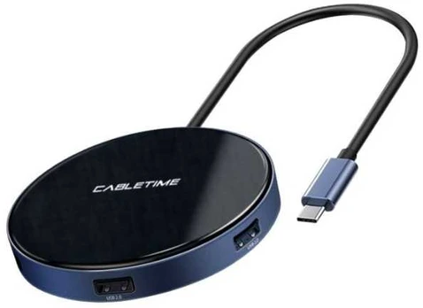 Cabletime USB-C Hub til 3 USB A 2.0, USB A 3.0, USB-C PD Charging