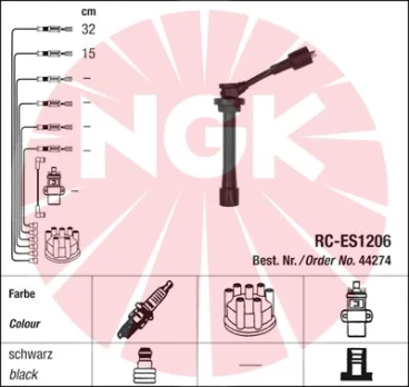 NGK RC-ES1206 44274 Ignition lead set