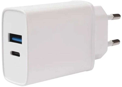 Įkroviklis Vivanco USB-A/USB-C PD3 20W, USB/USB-C, balta, 20 W