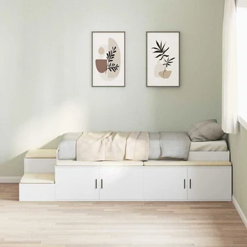 Lova saugojimo lovos rėmas baltas 80x200 cm