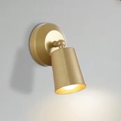 LED akumuliatorinis sieninis šviestuvas CONE, aukso spalvos, plotis 10 cm,