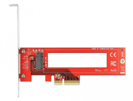 Delock PCI Express x4 kortelė su 1 x M.3 / NF1 lizdu – žemo profilio formos koeficientas