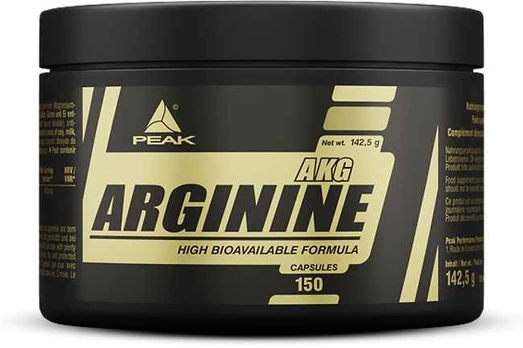 Peak Argininas AKG 150 Kapsulių