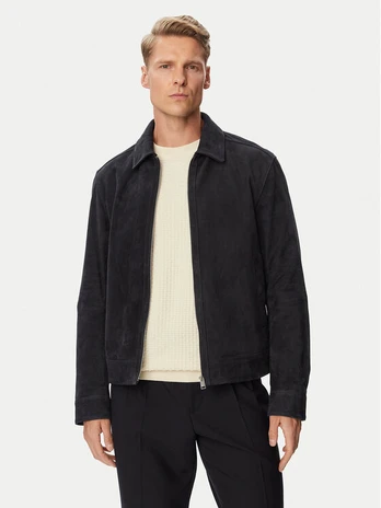 BOSS Odinė striukė H-Malbano7 50563869 Tamsiai mėlyna Regular Fit