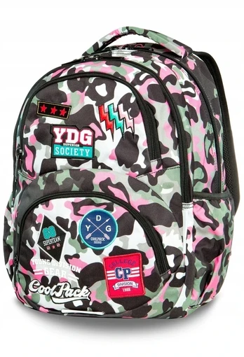 Cool Pack Kuprinė COOLPACK DART CAMO Rožinis A29112, su aplikacijomis