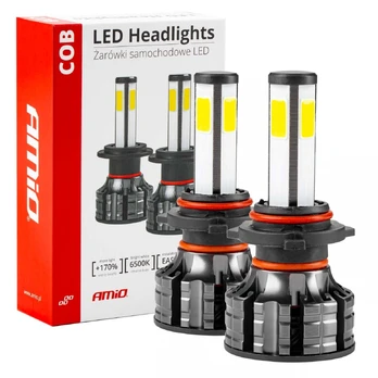 LED COB 4 šoninės automobilio lemputės amio hb3 amio-02846
