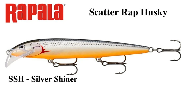 Vobleris Rapala Scatter Rap Husky SSH - Silver Shiner 13 cm
