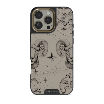 Aries - iPhone 16 Pro Case, Elite Dark (MagSafe) / Gold / Nude