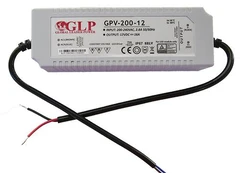 200W LED Maitinimo šaltinis GPV 12V IP67 kaina