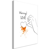 Artgeist Paveikslas - Warning! Love (1 Part) Vertical kaina