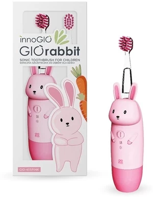 Elektrinis dantų šepetėlis InnoGIO GioRabbit, rožinis