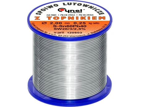 Lydmetalis su fliusu CYNEL LC60-SW26 2.00mm 250g