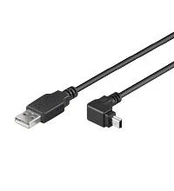goobay USB ->Mini USB 5p 90 degrees juodas 1,8m - St.A>St.B Mini