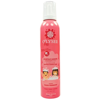 Vaikiškos dušo putos O'LYSEE STRAWBERRY&RASPBERRY, 250 ml (Dabar 2 už 1 kainą!)