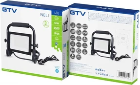 Prožektorius GTV Neli, 30 W, 2700 lm, 6400 °K, IP65, juodas kaina