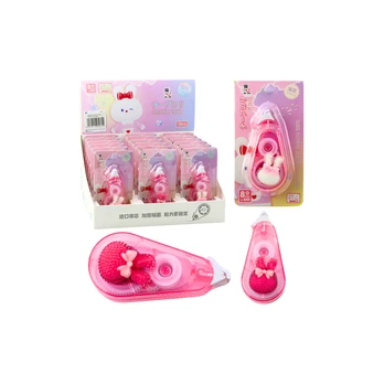 Lean Correction Tape Mouse School Office Decorative Bunny Rožinė 8mm x 6m