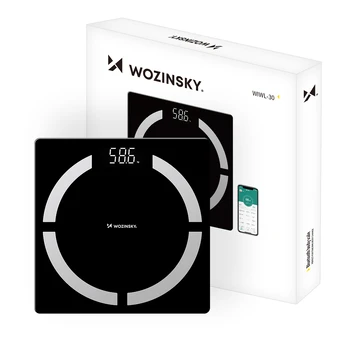 Wozinsky WIWL-30 Smart Bluetooth Bathroom Scale - Juodas