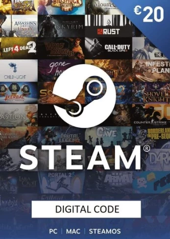 Steam Wallet Gift Card 20 EUR