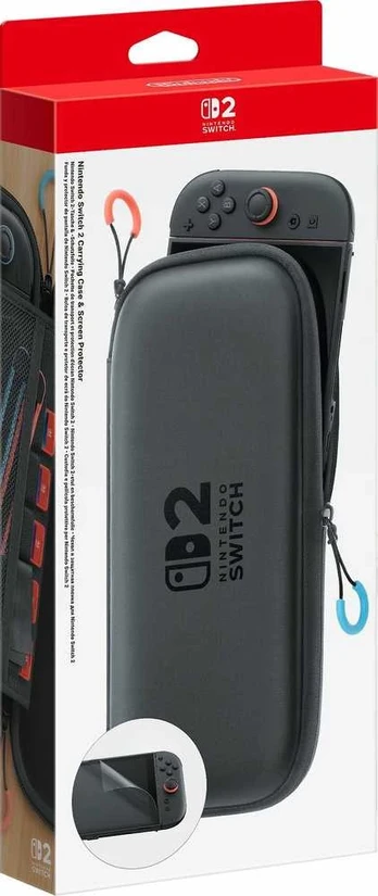 Nintendo Switch 2 nešiojimo dėklas + ekrano apsauga, apsauginis dėklas ir plėvelė, Switch 2