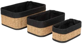 3 bambuko krepšelių rinkinys
