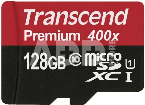 Transcend microSDXC 128GB Class 10 UHS-I 400x + SD Adapter