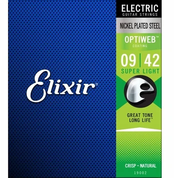 Elixir Eliksyras Optiweb 9-42 Super Light stygos elektrinei gitarai