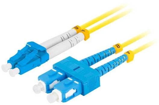FIBER OPTIC PATCHCORD SM SC/UPC-LC/UPC DUPLEX 3.0MM LSZH G657A1 3M Geltonas LANBERG
