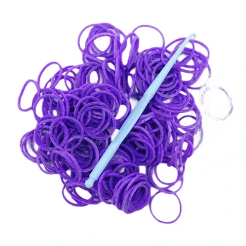 Gumytės pynimui, violetinės, 200 vnt.