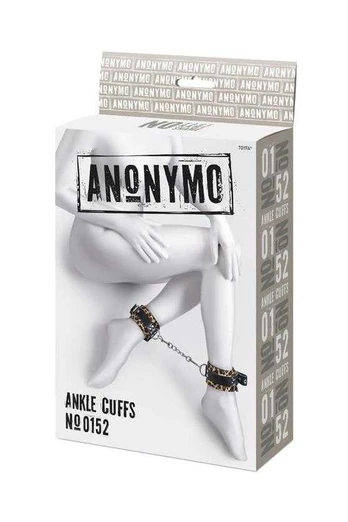 Toyfa Anonymo handcuffs, PU leather, print, 27 cm